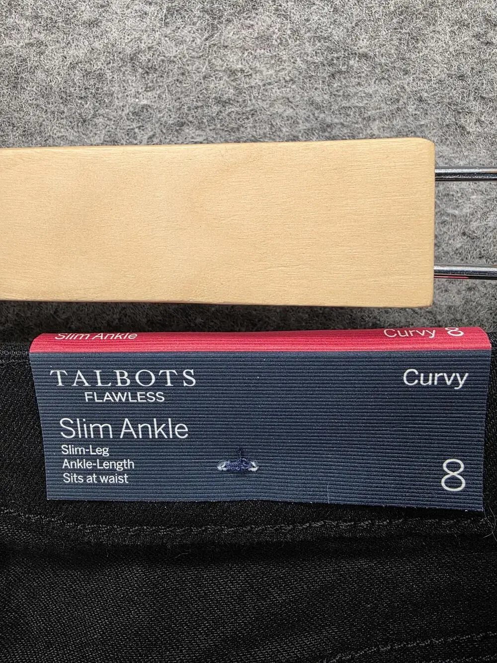 Talbots Jeans Womens 8 Black Slim Ankle Curvy Slimming Stretch 28 Inseam